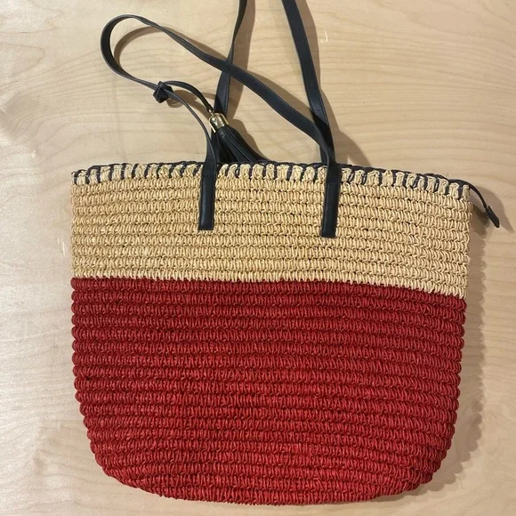 Talbots Red and Tan Shoulder Bag - Picture 2 of 11